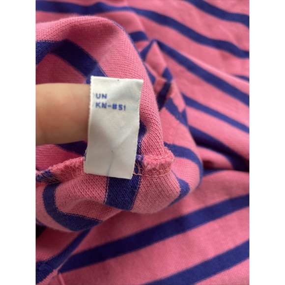 Vintage Polo Ralph Lauren The Big Shirt Size Large Pink Navy Blue Stripe Pony - Picture 12 of 12